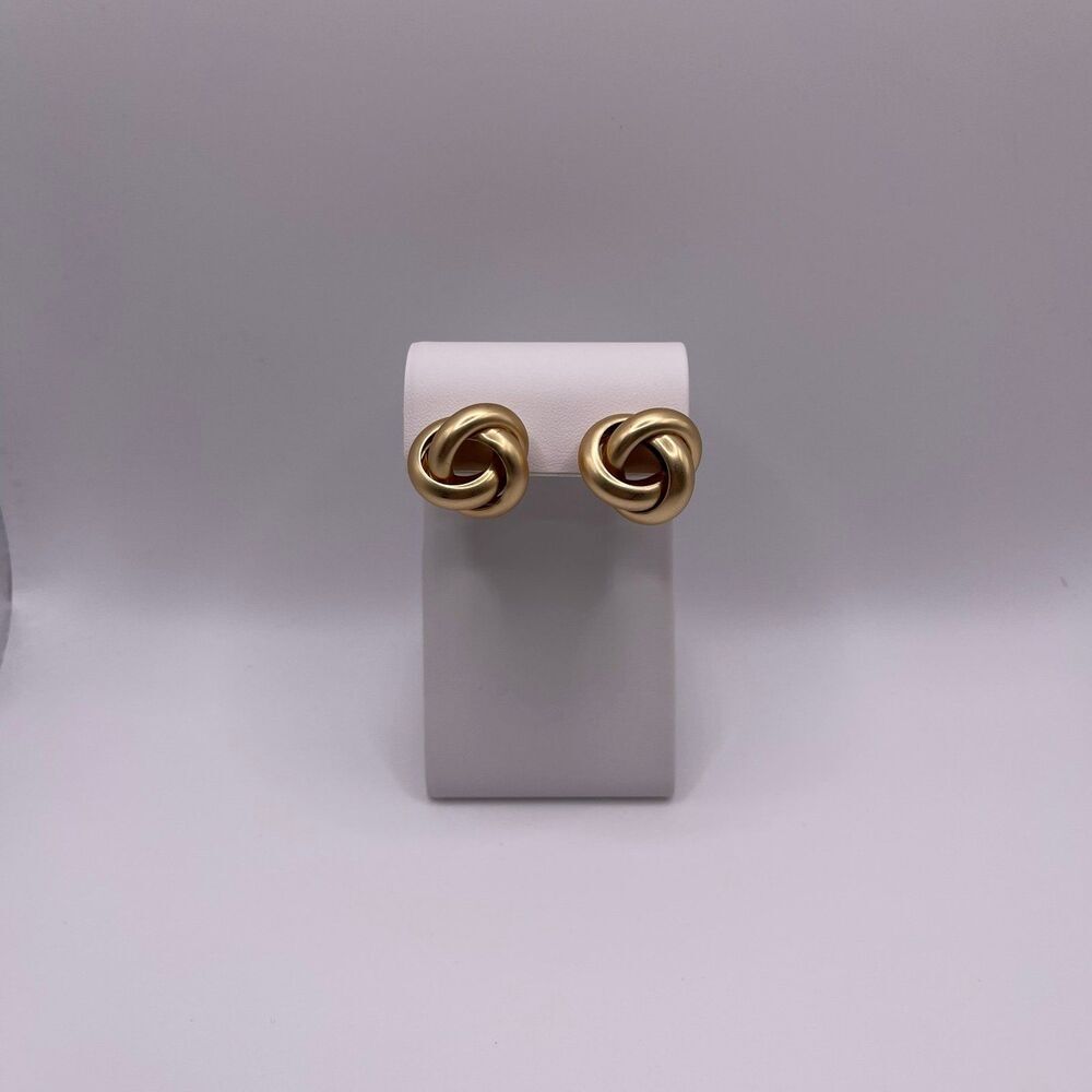 House of Harlow 1960 Gold Tone Knot Stud Earrings - Picture 7 of 12